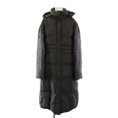 バーバリー ロンドン BURBERRY LONDON ダウンコート アウター ロング丈 フード ワンカラー 11 黒 ブラック /BB