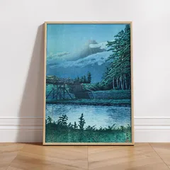 A2サイズ 川瀬巴水 ポスター 田子の浦橋 風景画 旅情 和風 アートポスター 日本製 (rossografico 21-100305_a2)