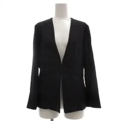 ロートレアモン LAUTREAMONT 美品 ジャケット 上着 38 紺 ネイビー ノーカラー 長袖 /HW ■GY59