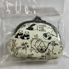 ★ コインケース 双子パンダｘ鳥獣戯画 髙山寺 がまぐち 財布 コインケース 立誠社 パンダ ウサギ 日本製 未使用 現状品