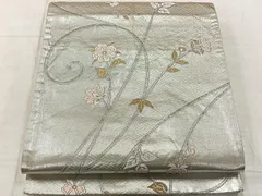 平和屋着物◎六通柄袋帯　唐織　花唐草文　金銀糸　正絹　逸品　AABF6462uk