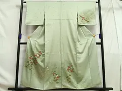 平和屋着物■訪問着　枝花文　暈し染め　金彩　正絹　逸品　AABF6243oa