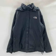 THE NORTH FACE ザノースフェイス レディース ブルゾン ブランドロゴ 裏起毛 HYVENT サイズXL ブラック フード取り外し可