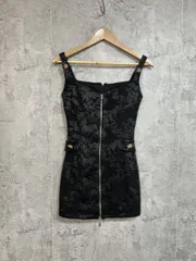 Petit Madeleine プチマドレーヌ ジャカード タイト Iライン ワンピース size1/黒 ■◆ レディース