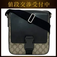 グッチ ショルダーバッグ ブラック ベージュ GGスプリーム 473877