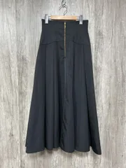 PROPORTION プロポーション ボディドレッシング コルセット風フレア ロング スカート sizeM/黒 ■■ レディース