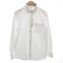 ユニクロ UNIQLO タグ付き 24AW スーパーノンアイロン ジャージースリムシャツ 長袖 L ボタンダウン 白 ホワイト 331-476547 /GV