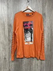 DIESEL ディーゼル ロング カットソー sizeL/オレンジ ◆■ メンズ