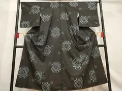 平和屋着物■本場大島紬　花菱文　正絹　逸品　未使用　AABF6703br