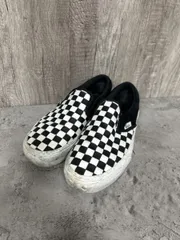 VANS バンズ チェッカー スリッポン ローカット スニーカー size24.5cm/白ｘ黒 ■■ レディース