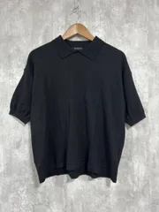 美品 URBAN RESEARCH EKAL アーバンリサーチ タグ付 ハーフスリーブニット ポロシャツ sizeONE/黒 ■◆ レディース