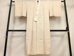 紅花紬 正絹 中古 グレー 無地 mym233 - メルカリ