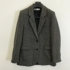 ザラ オーバーサイズ CHECK ウールジャケット レディース Sサイズ