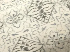 平和屋着物■上質な紬　双鶴花文　正絹　逸品　CABC0259ev