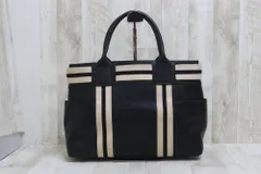 agnès b. アニエスベー  レザーハンドバッグ ブラック