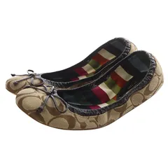 コーチ COACH シグネチャー バレエシューズ パンプス 6.5 茶色