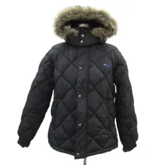 ペンフィールド Penfield キルティング中綿ジャケット ミドル丈 M 黒 ブラック フェイクファー付き フード 2way /YS2 ■GY58のサムネイル