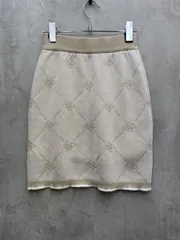 ROYAL PARTY ロイヤルパーティー ロゴ ジャガード タイト スカート sizeF/ベージュ  ■◇◎レディース
