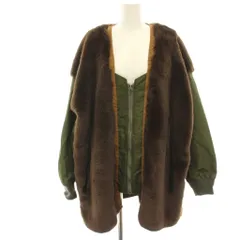 チャオパニック ティピー CIAOPANIC TYPY etsinta ファー切替ジャケット ブルゾン ジップアップ ONE 茶 ブラウン カーキ TYZ1032108A0001 /HN