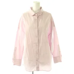 アニュアンス anuans 23SS スタンダードシャツ ブラウス 長袖 前開き コットン F ピンク /NR ■OS