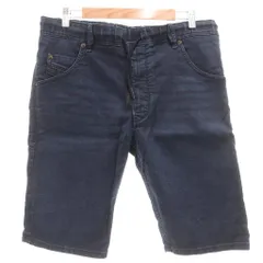 ディーゼル DIESEL ハーフパンツ 30 紺 ネイビー 無地 ドローコード付きウエスト 膝丈 /SJ ■GY61