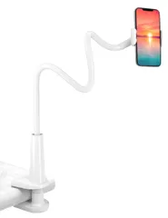 携帯スタンド スマートフォン スタンド すまほすたんど 寝ながら オンライン授業 スマホアーム スマホ フレキシブル 360回転 土台強化 【強化版】 安定性 ベット 47インチに多機種対応のサムネイル