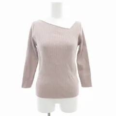 リランドチュール Rirandture アシンメトリーリブニット カットソー 長袖 プルオーバー 2 ピンク /GV