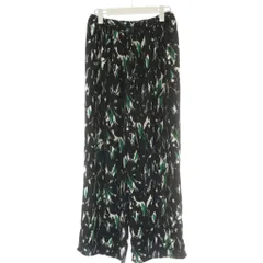 ザショップティーケー THE SHOP TK ワイドパンツ イージーL 黒 緑 白 総柄 ウエストゴム フルレングス /NS