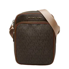 マイケルコース MKシグネチャー 斜め掛け ショルダーバッグ 35H9GTVC1B ブラウン PVC レザー レディース Michael Kors【1-0254181】