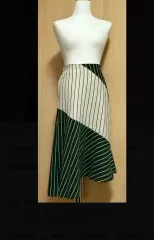 新品)フリーサイズ ツートンスカート アシンメトリースカート フレアスカート