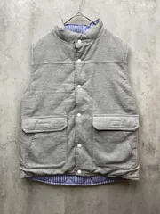 新品 GLOBAL WORK グローバルワーク リバーシブル ダウン RVモールスキンベスト sizeM/白ｘ青、グレー ◆■メンズ