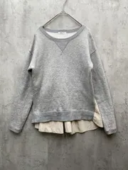 NOLLEY'S ノーリーズ S135TV126 日本製 裏起毛 長袖 切替 デザイン トレーナー スウェット sizeM/グレー ■◇レディース