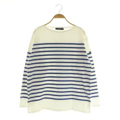 セントジェームス SAINT JAMES バスクシャツ ボーダー 長袖 ボートネック フランス製 T6 ブルー /MY ■OS