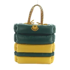 モンクレール MONCLER × パーム・エンジェルス PALM ANGELS ダウントートバッグ ナイロン 緑 黄色 H209L5D00002 /MI ■OS ユニセックスのサムネイル