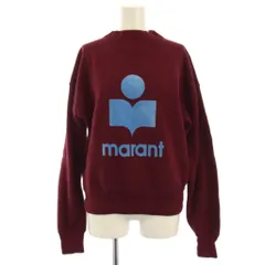 イザベルマラン ISABEL MARANT ETOILE スウェット トレーナー プルオーバー 長袖 プリント 裏起毛 34 ボルドー /BM ■MU