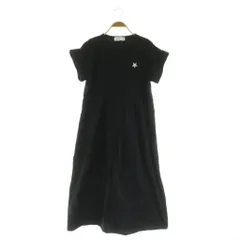 コンバース CONVERSE ワンピース 半袖 ロング 切替 刺繍 ブラック /MY ■OS ■GY58