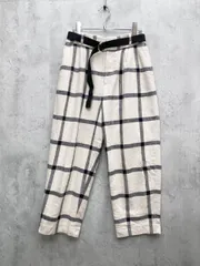 MACKINTOSH PHILOSOPHY マッキントッシュフィロソフィー ワイド ビッグチェックツイード パンツ size36/ベージュ ■◇レディース