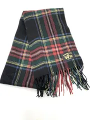 美品 any FAM エニィファム チェック ひざ掛け ブランケット マフラー ストール/緑x赤x紺 ◆■レディース