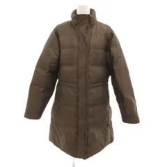エディーバウアー EDDIE BAUER ダウンコート ロング ジャケット スタンドカラー L 茶 ブラウン /JS ■GY61