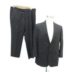 スーツセレクト SUIT SELECT スーツ セットアップ 上下 BB5 グレー テーラードジャケット シングルブレスト ミドル丈 スラックスパンツ 七分丈 ストライプ柄  SLG1451 /YS33 ■GY58