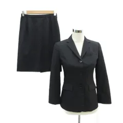 キース KEITH スーツ セットアップ 上下 36 黒 ブラック テーラードジャケット シングルボタン ミドル丈 タイトスカート ひざ丈 /YS41 ■GY58
