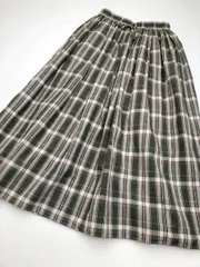 Samansa Mos2 サマンサモスモス チェック マキシ スカート sizeF/緑 ■◇レディース