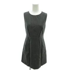 ジルスチュアート JILL STUART タグ付き ワンピース ストライプ柄 ノースリーブ ラウンドネック 0 グレー /YJ ■GY61