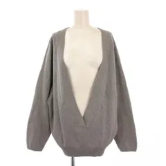 スピック&スパン Spick&Span ミラノリブVネックニュアンスプルオーバー ニット 長袖 ストレッチ 無地 ワンカラー F グレー 23080200970110 /BB