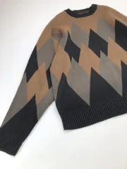 MONO-MART モノマート 長袖 ニット セーター sizeL/黒ｘ茶 ◆■メンズ