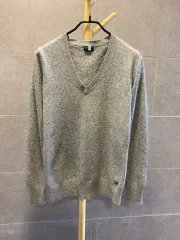 SIMPLIFY BENETTON LANA ウール カシミア Vネック ニット *ドライクリーニング