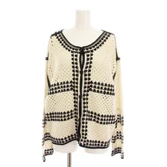 ジャーナルスタンダード レリューム JOURNAL STANDARD relume 24SS クロシェラインVネックカーディガン クルーネック 2WAY ニット 長袖 F 白 24080462108010 /YM