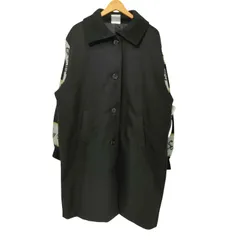 スカラー ScoLar ネコ蝶ロゴライン ジャガードニット切替コート レディース import：M 