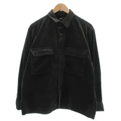 シップス SHIPS コーデュロイシャツジャケット M チャコールグレー フラップポケット /JS ■YHS16