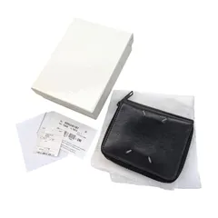 Maison Margiela メゾンマルジェラ S55UI0197 ラウンドファスナー 二つ折り財布 ブラック 小銭入れありカードーケース ユニセックス
